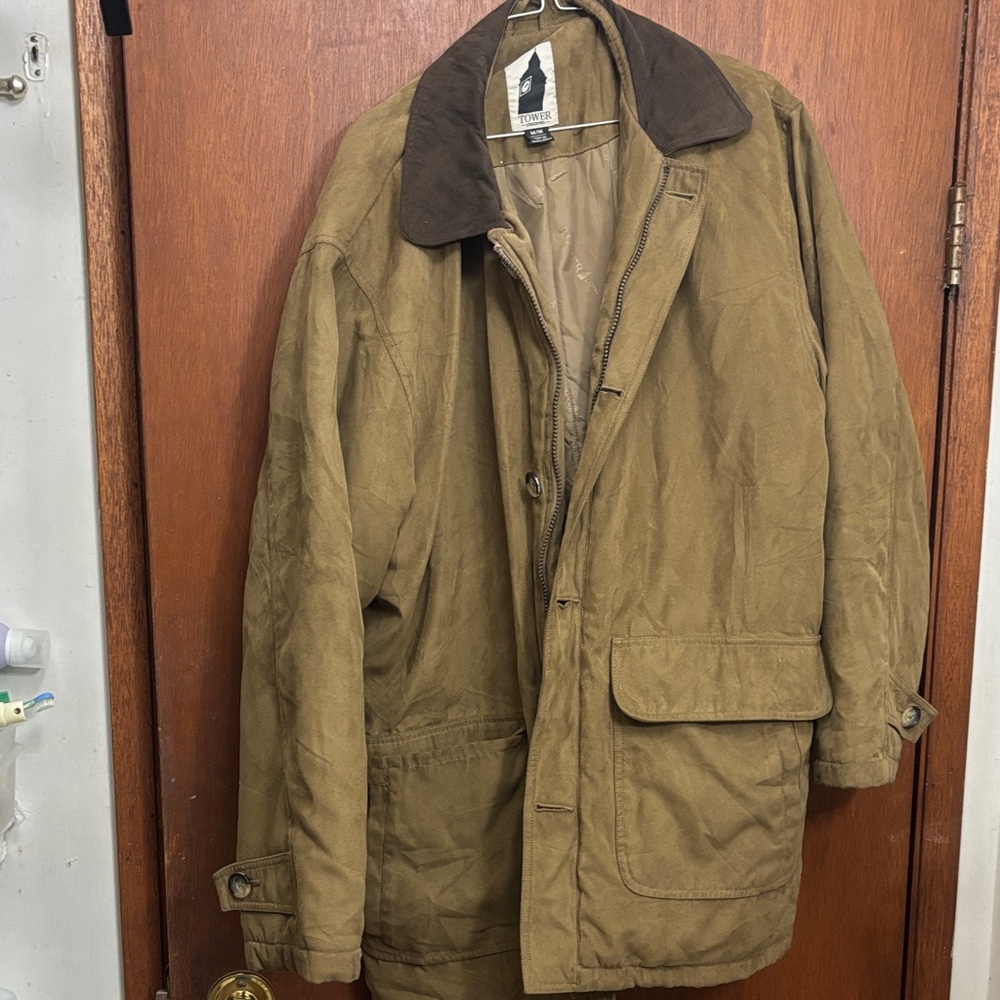 Men's Tan Chore Field Jacket with Dark Collar